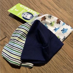 Gerber 3 pack baby caps size 0-6M